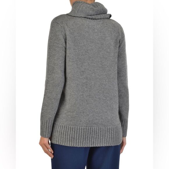 Diane Von Furstenberg Talassa Wool Cashmere Cowl Neck Sweater Gray S - Picture 8 of 12